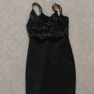 Mini Black Dress with zip up back